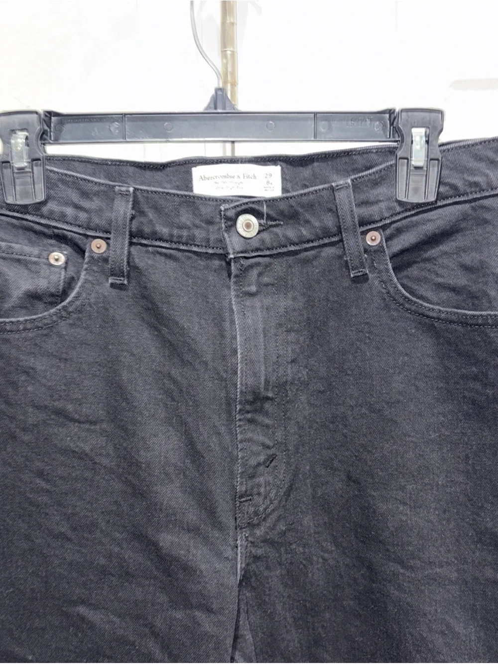 Abercrombie & Fitch The 90s Black Straight Leg Jeans Women's Size 29